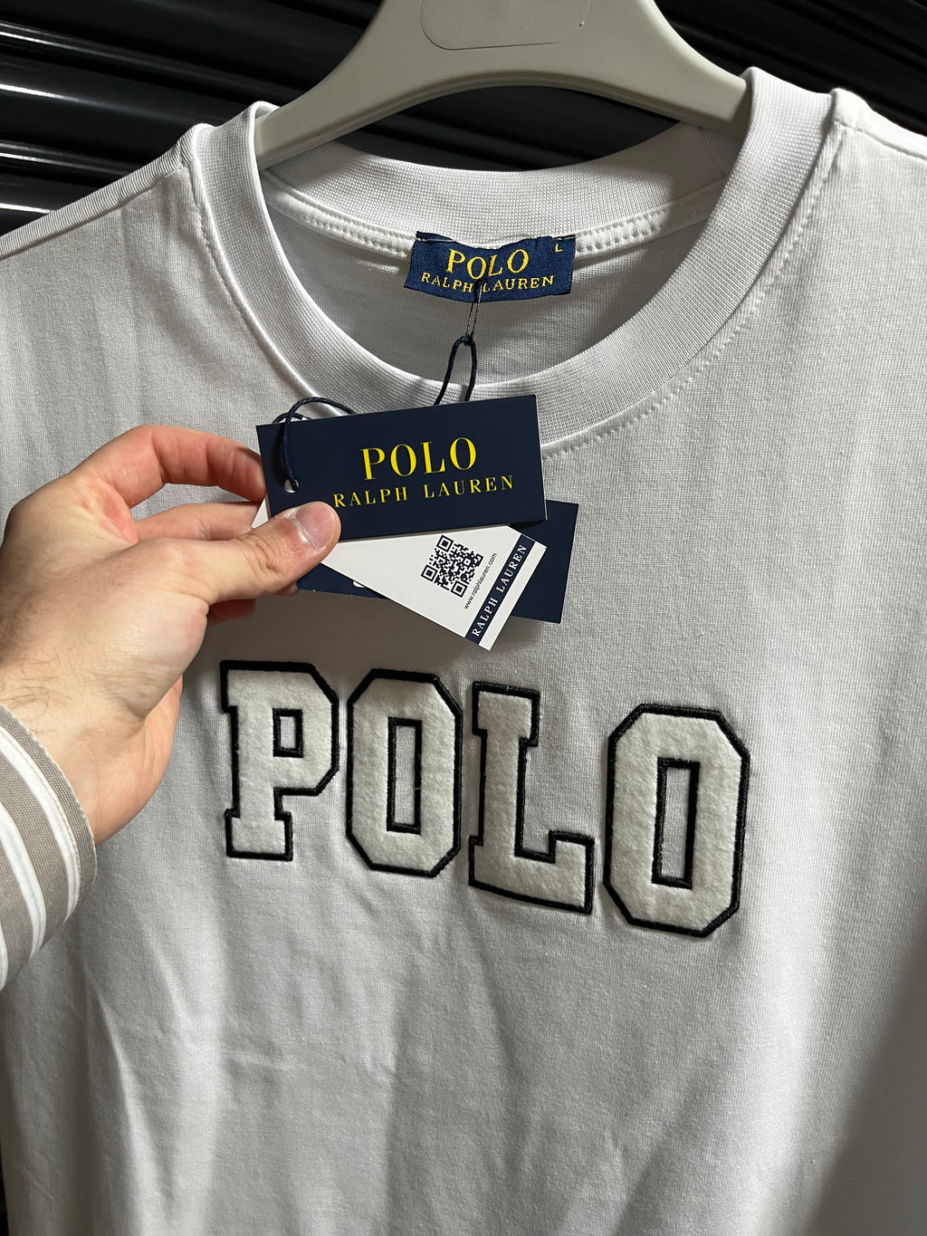 Polo işlemeli t-shirt beyaz