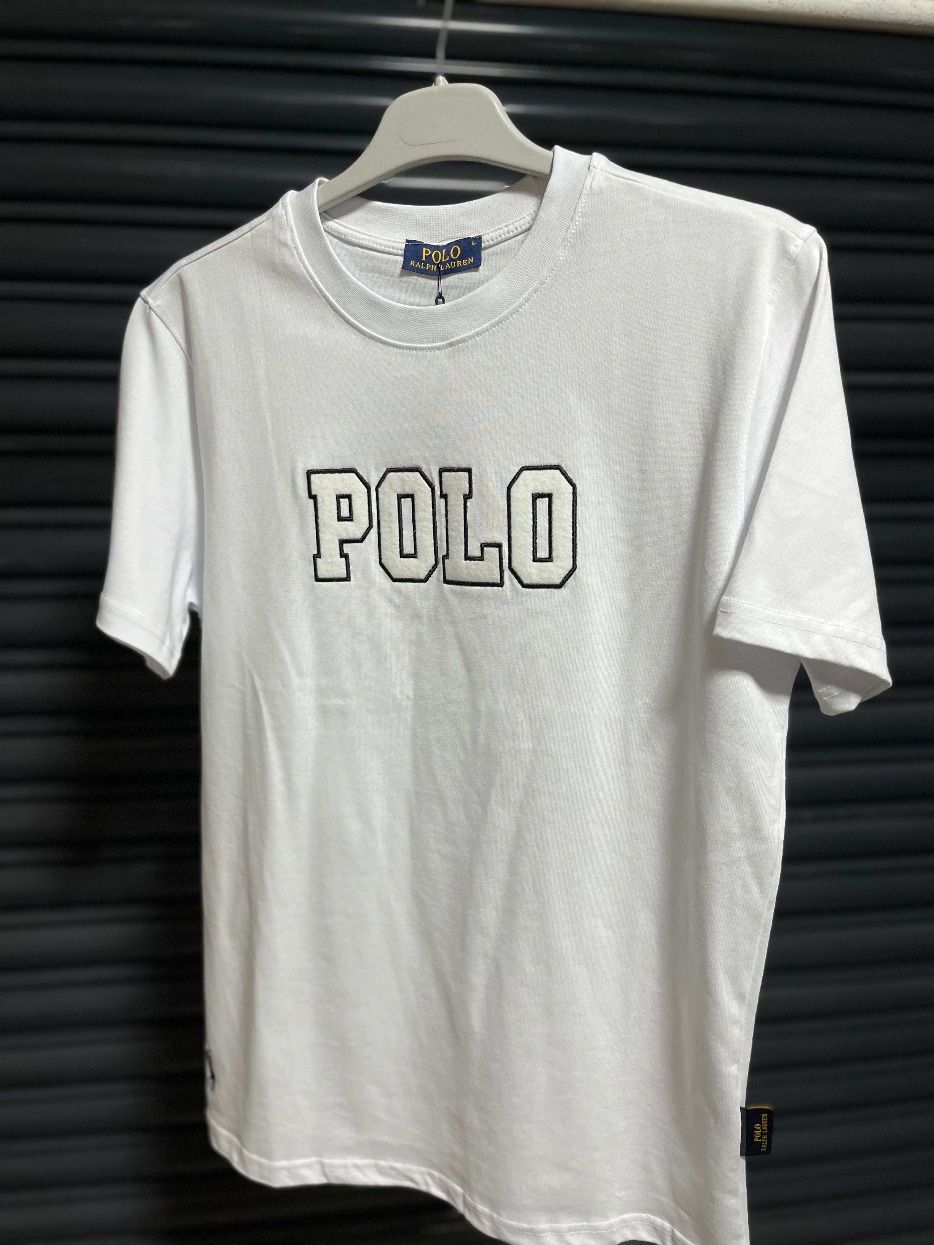 Polo işlemeli t-shirt beyaz