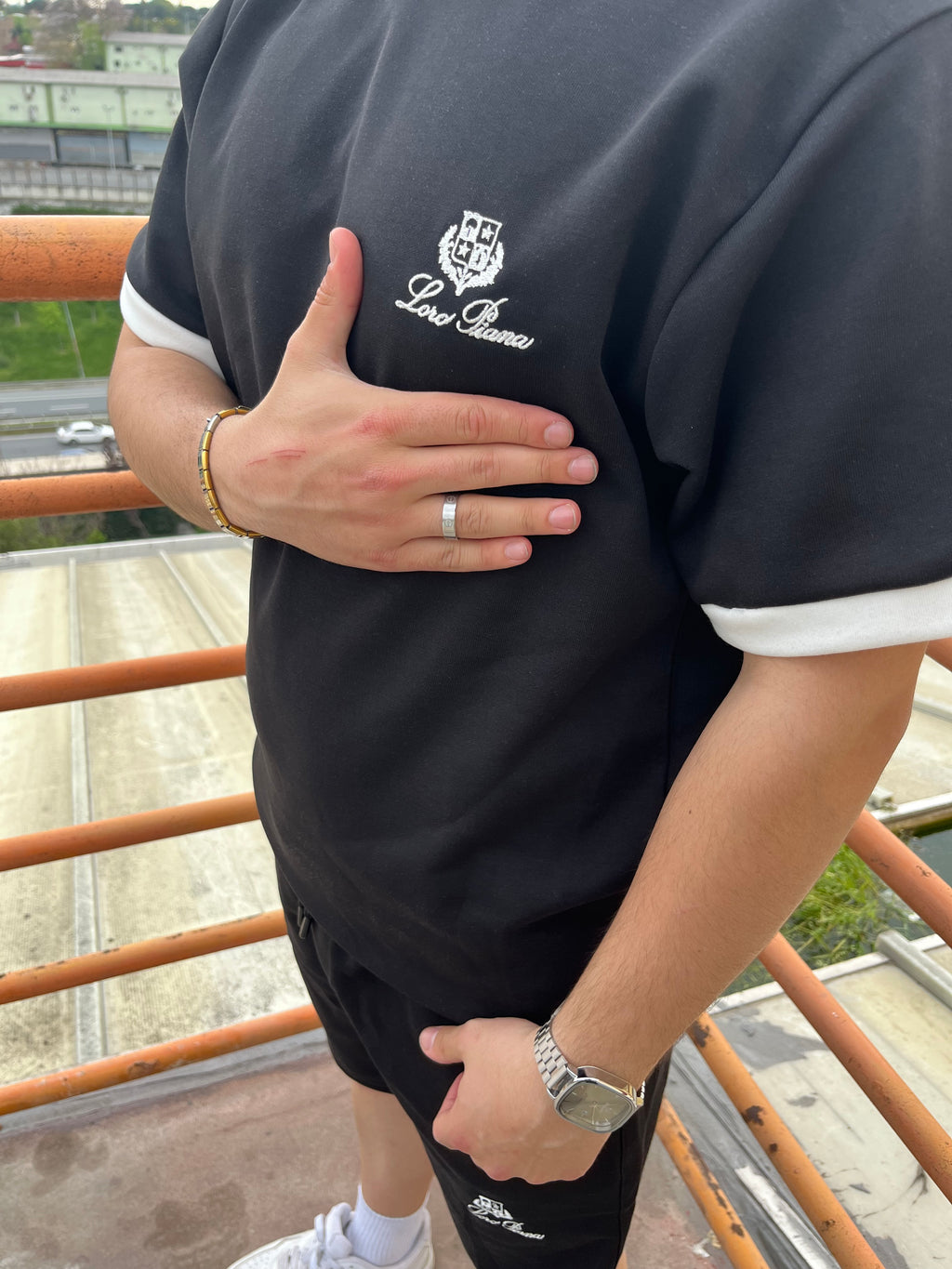 Loro Piana Şort-Tişört Siyah