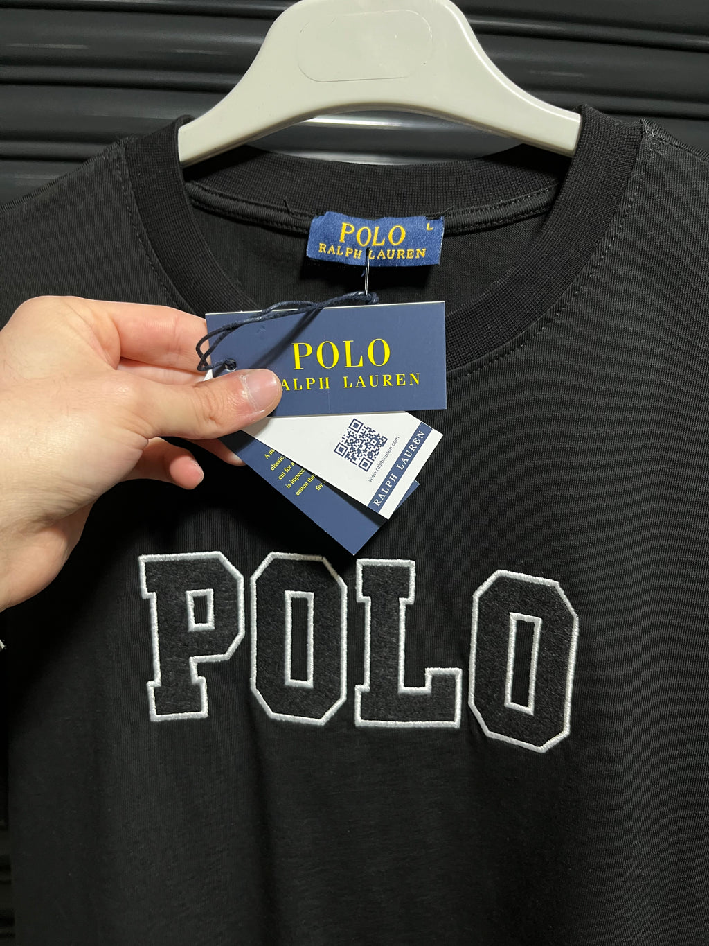 Polo işlemeli t-shirt siyah