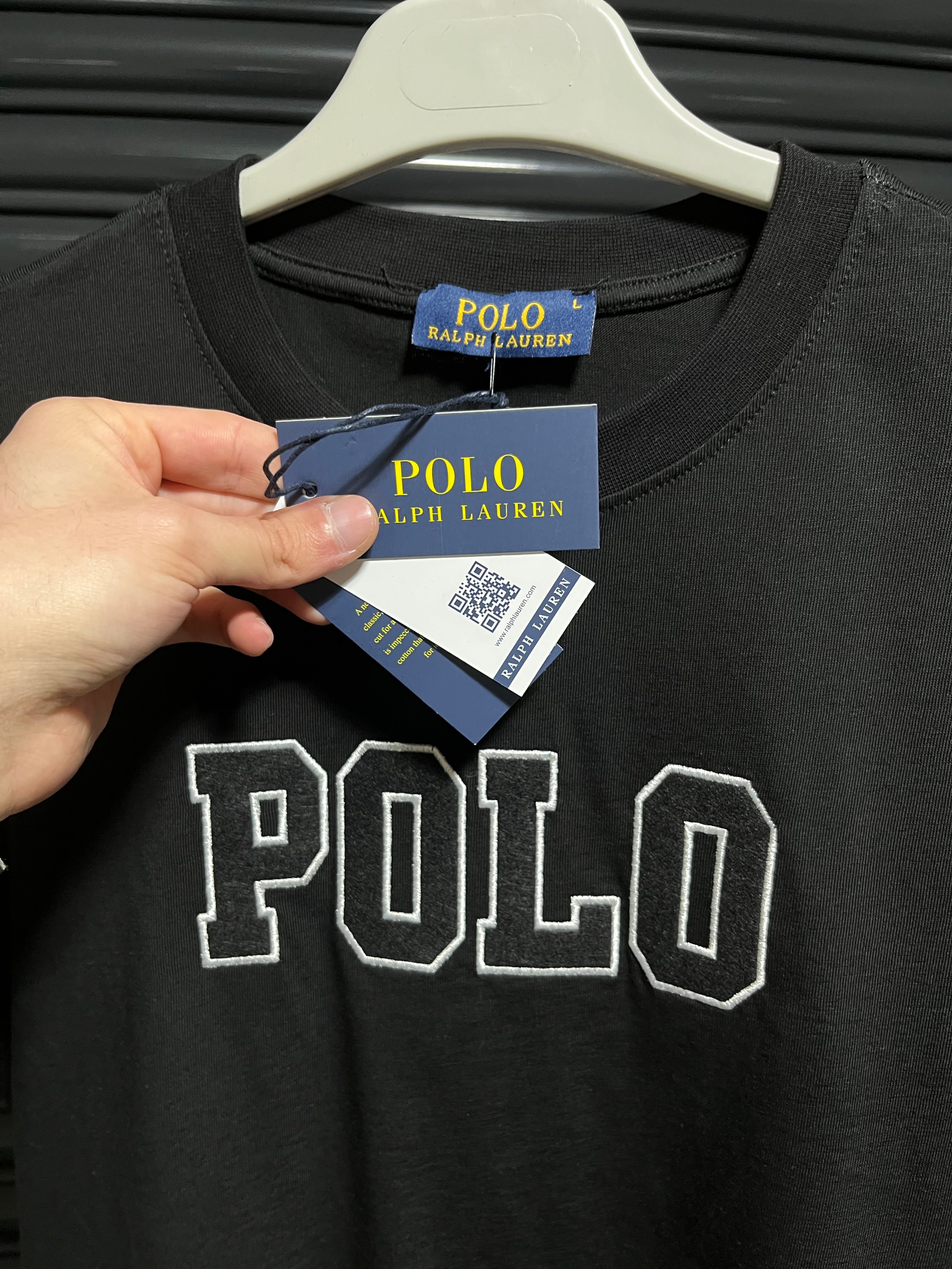 Polo işlemeli t-shirt siyah