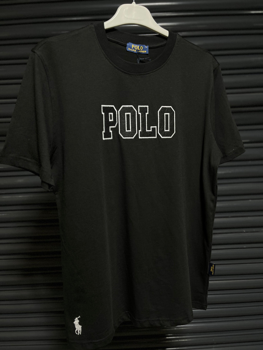 Polo işlemeli t-shirt siyah
