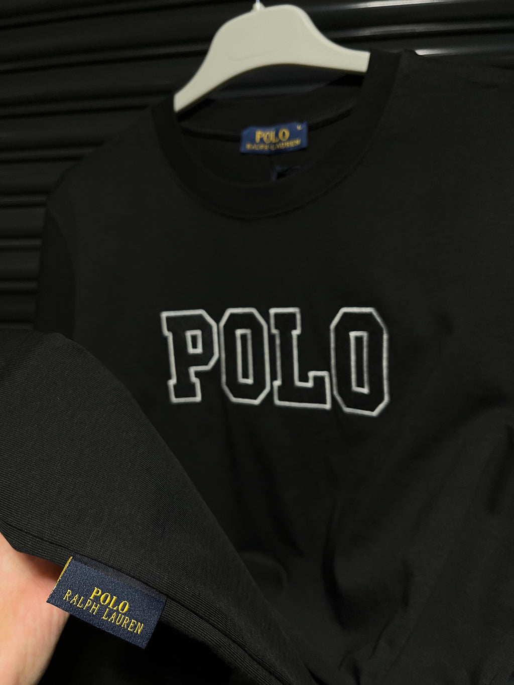 Polo işlemeli t-shirt siyah